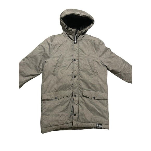 Winter Parka Puffer Coat Quilted Lined Pockets Divided H&M Hooded Fill Zip Long - Picture 2 of 16